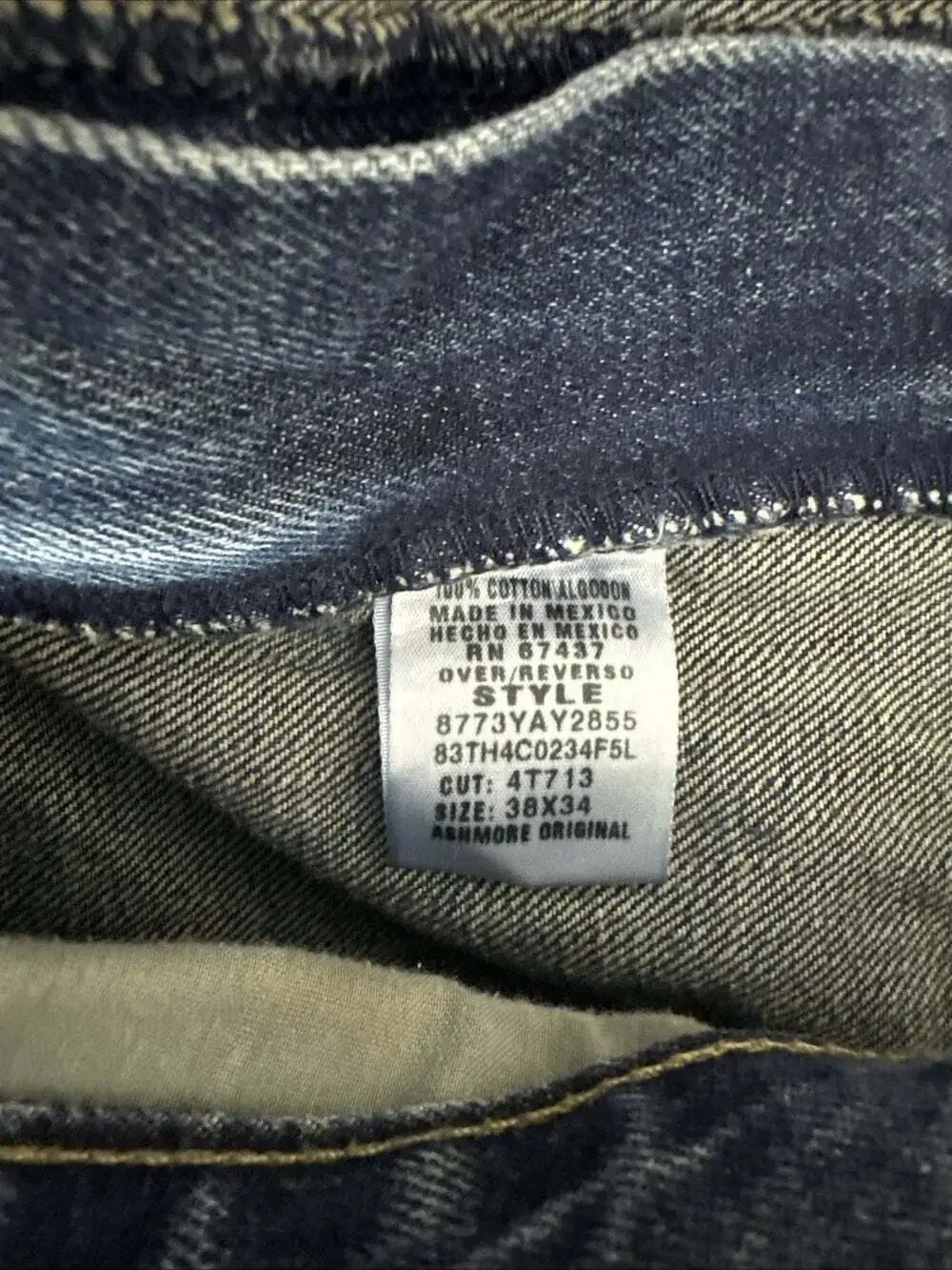 Polo Jeans Co Ralph Lauren Ashmore Original Mens Jeans 38x34 Straight Leg